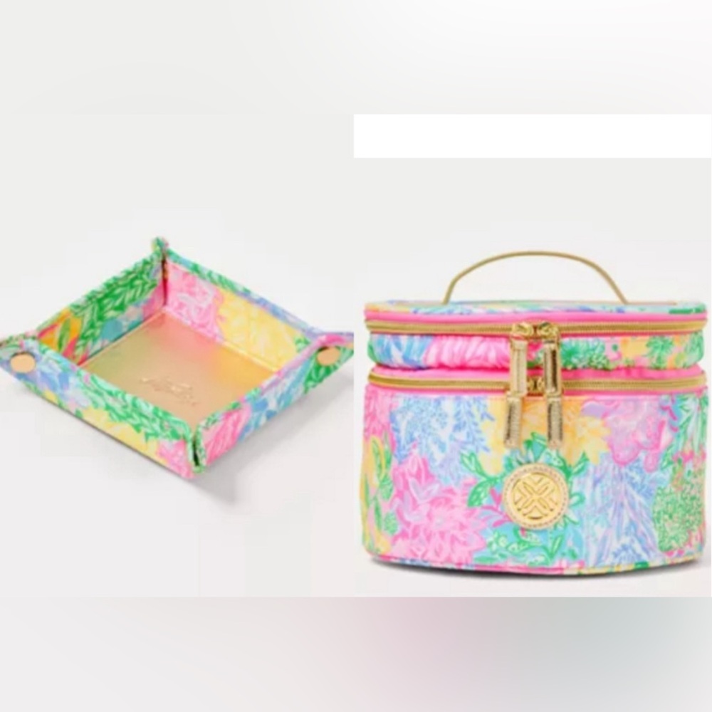 3 piece set - NWT Lilly Pulitzer Multi Bright Delight Patch travel set